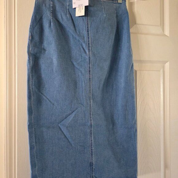 American Eagle Highest Waist Denim Midi Skirt - Size 0 / 25w - Picture 4 of 7